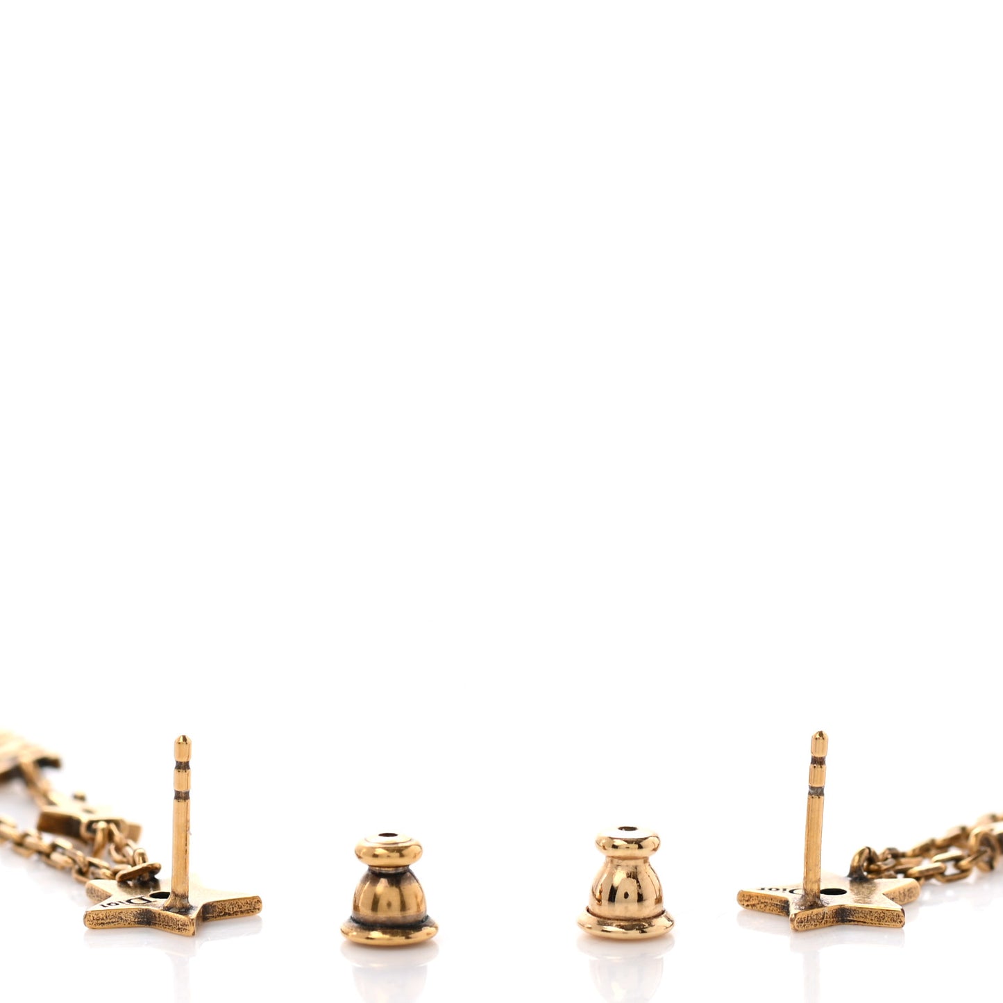 Metal Star J'adior Drop Earrings Antique Gold