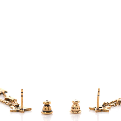 Christian Dior Metal Star J'adior Drop Earrings Antique Gold 3 of 4