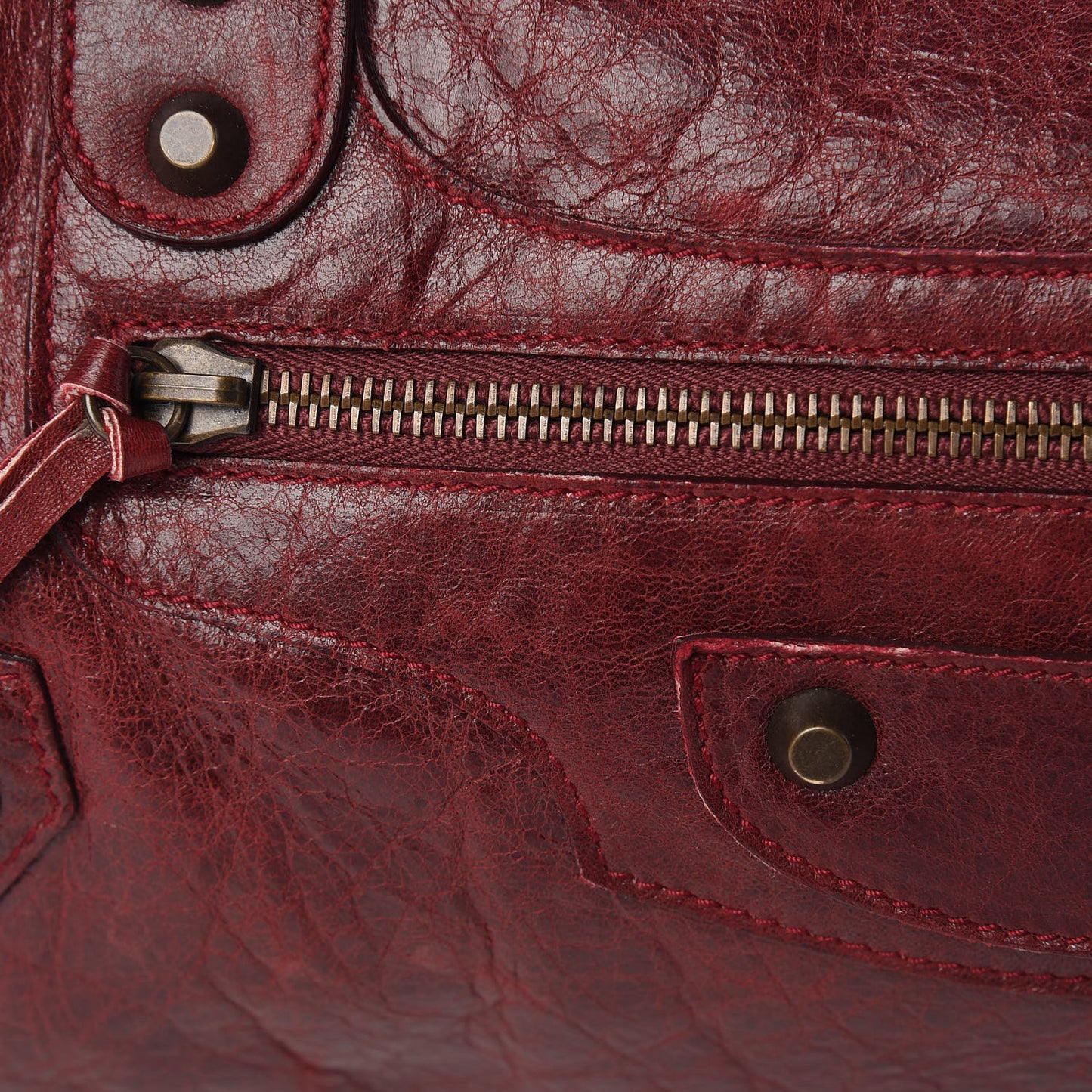 Chevre Classic Hardware Twiggy Rouge Grenat
