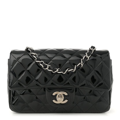 Chanel Patent Calfskin Quilted Mini Rectangular Flap Black 1 of 14