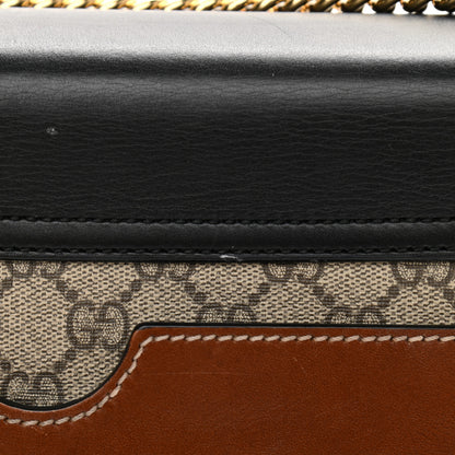 Gucci GG Supreme Monogram Calfskin Medium Padlock Shoulder Bag Beige Black Cuir 12 of 15