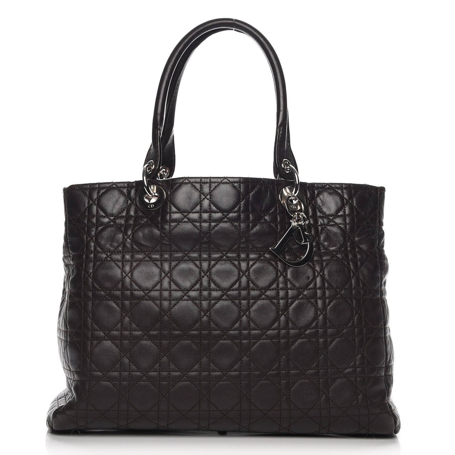 Christian Dior Lambskin Cannage Large Soft Lady Dior Shopping Tote Brown 1 of 7
