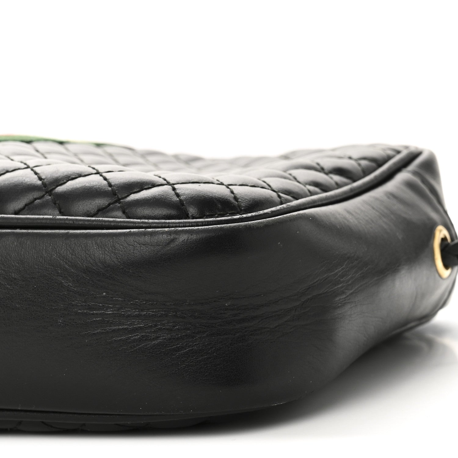 Gucci Calfskin Web Trapuntata Small GG Shoulder Bag Black 10 of 10