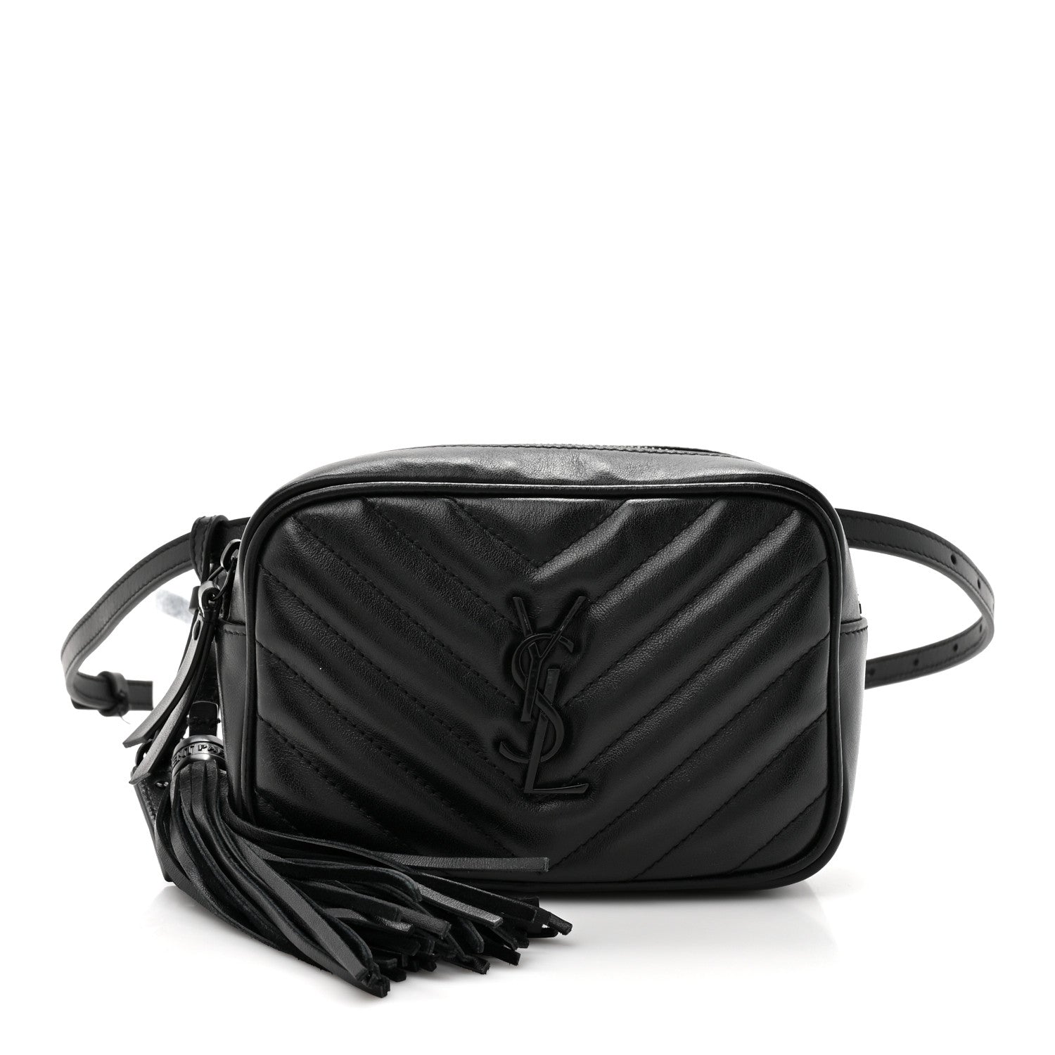 Saint Laurent Calfskin Matelasse Monogram Lou Belt Bag Black 1 of 11