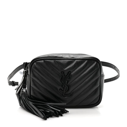 Saint Laurent Calfskin Matelasse Monogram Lou Belt Bag Black 1 of 11