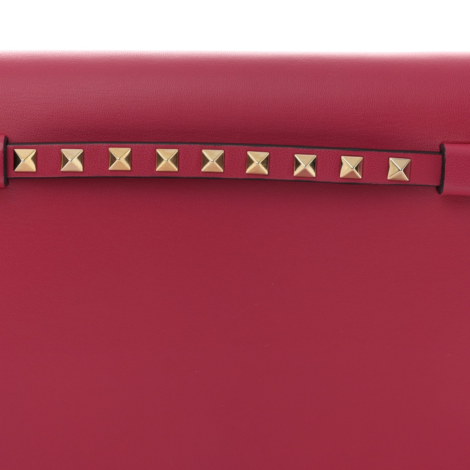 Valentino Garavani Nappa Rockstud Wristlet Clutch Fuxia 8 of 11