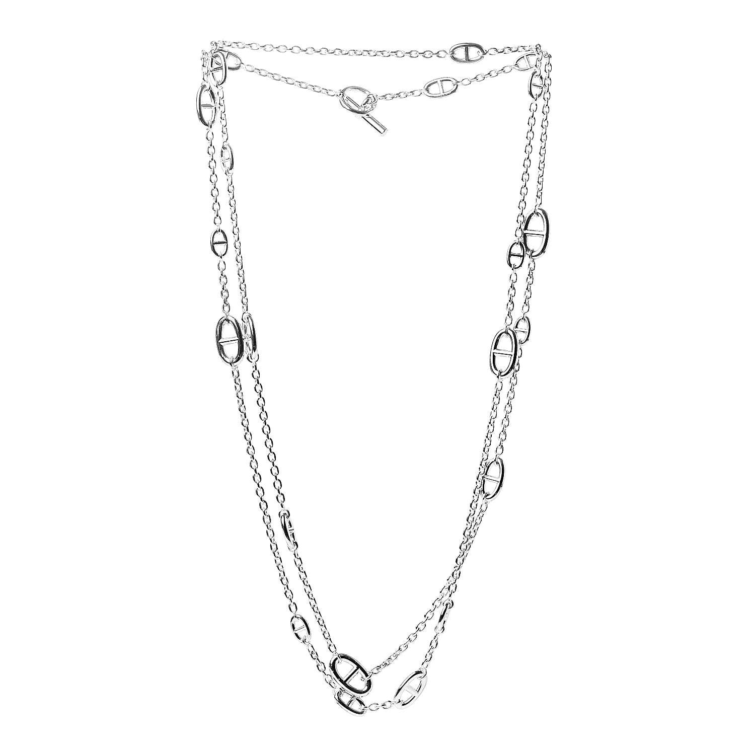 Hermes Sterling Silver Farandole Necklace 160 3 of 5