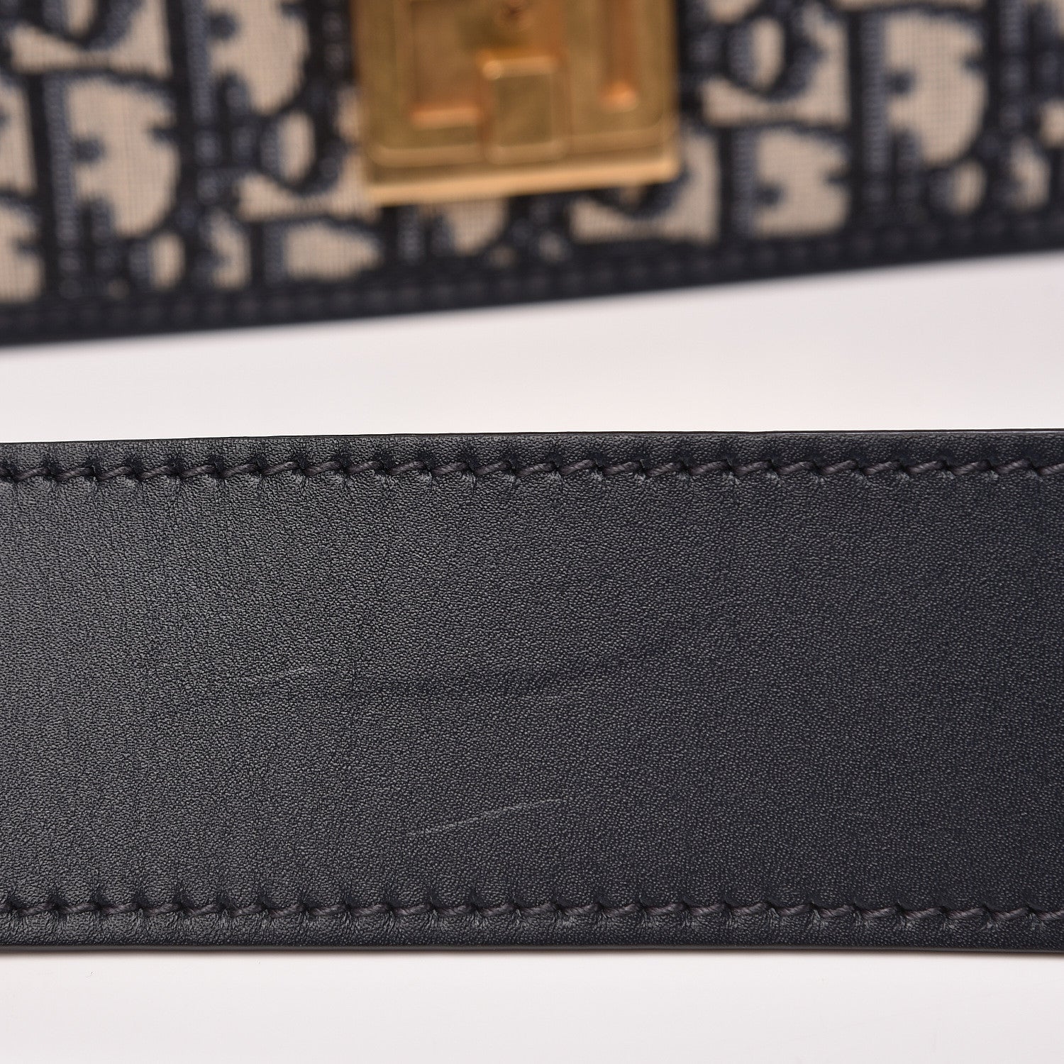 Christian Dior Oblique Flap Bag Navy Blue 13 of 14