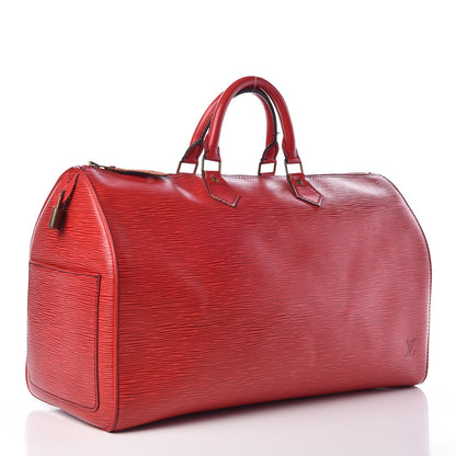 Louis Vuitton Epi Speedy 35 Castillan Red 2 of 10