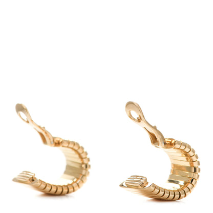 Bulgari 18K Yellow Gold Tubogas Clip On Earrings 3 of 4