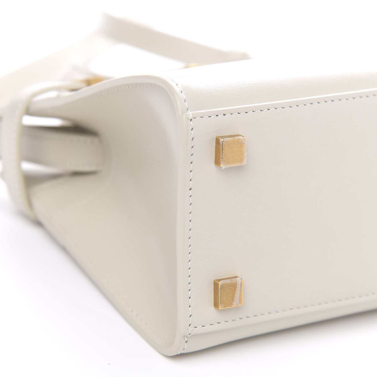 Smooth Calfskin Nano Manhattan Shopper Tote Ivory