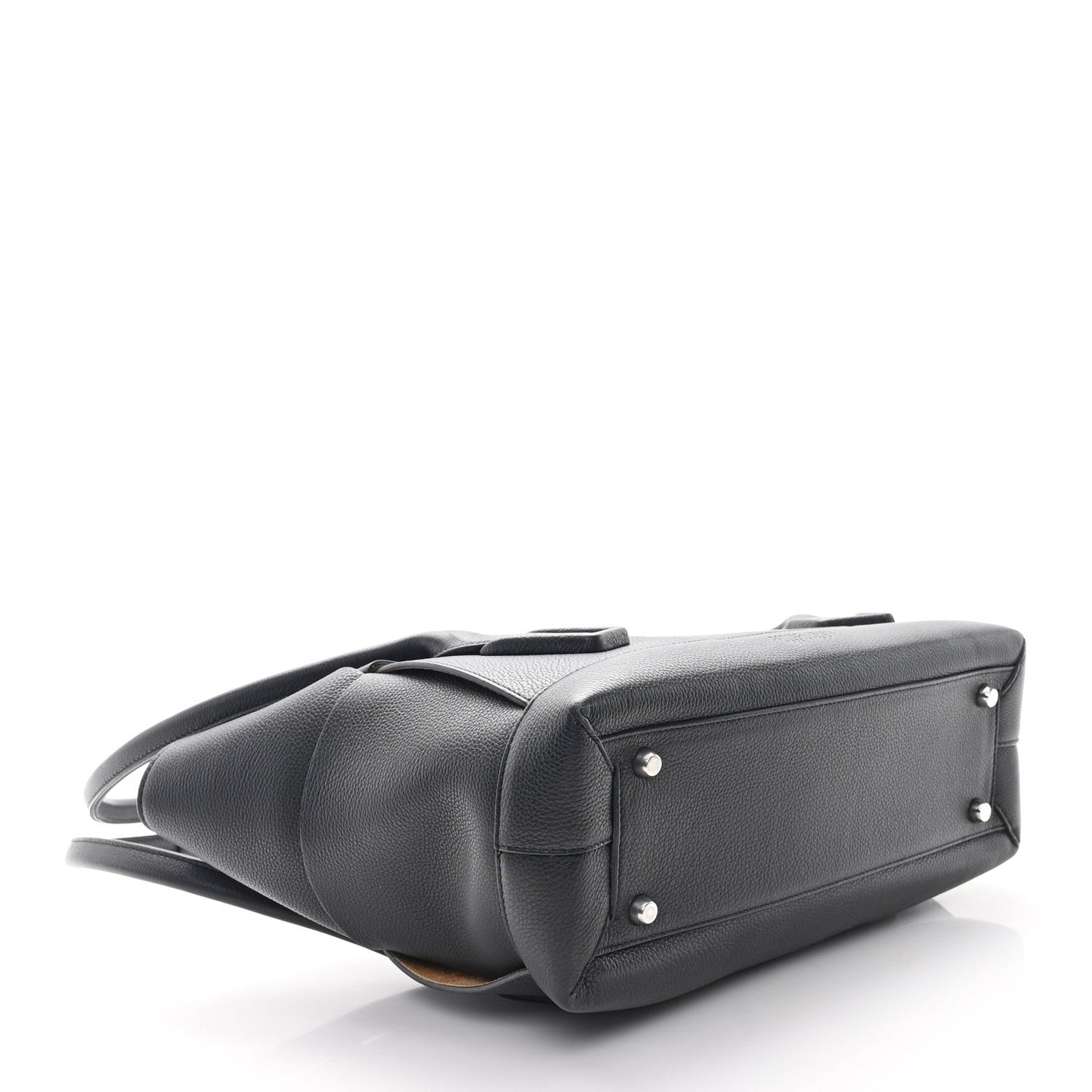 Grained Calfskin Maxi Intrecciato Medium Arco Black