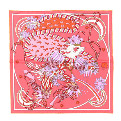 Hermes Silk Le Sacre De L'Hiver Pocket Square 1 of 10