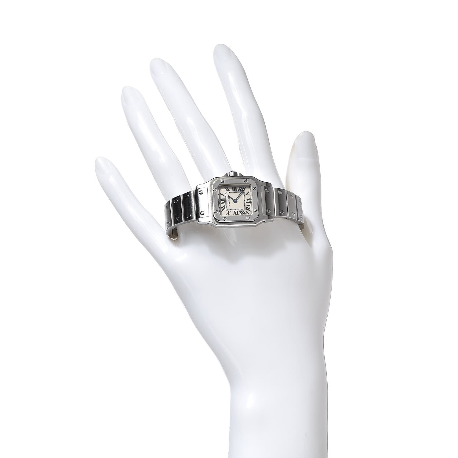 Cartier Stainless Steel 24mm Santos de Galbee Quartz Watch 2 of 8