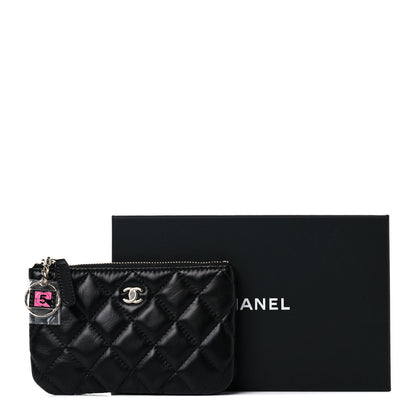 Chanel Lambskin Quilted Small No. 5 Cosmetic Case Black 9 of 9