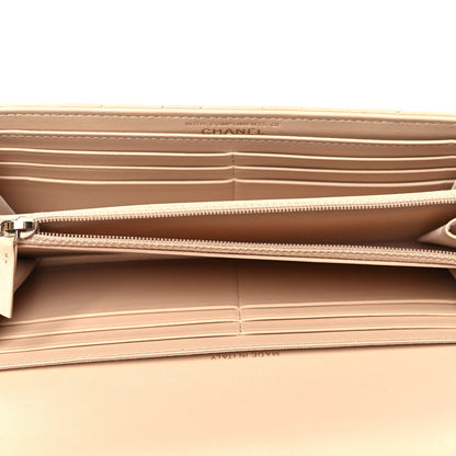 Chanel Lambskin Quilted CC Large Gusset Flap Wallet Beige 5 of 11