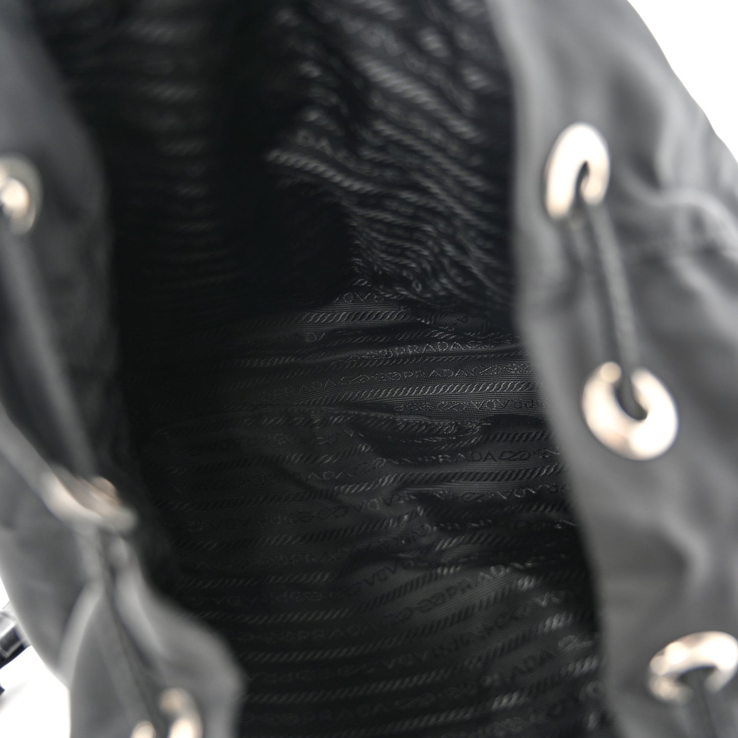 Tessuto Nylon Calfskin Medium Backpack Black