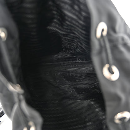 Prada Tessuto Nylon Calfskin Medium Backpack Black 5 of 12