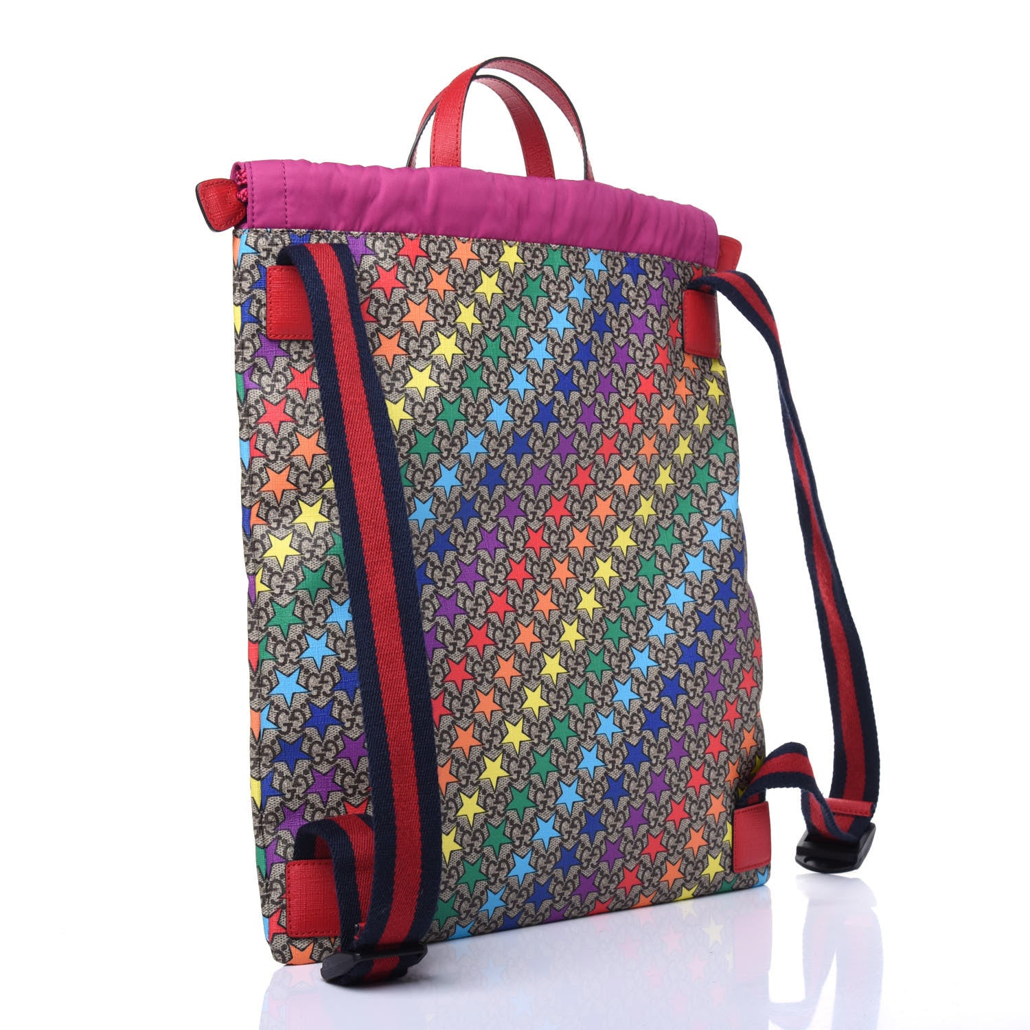 Gucci Soft GG Supreme Monogram Star Print Childrens Drawstring Backpack Multicolor 2 of 12