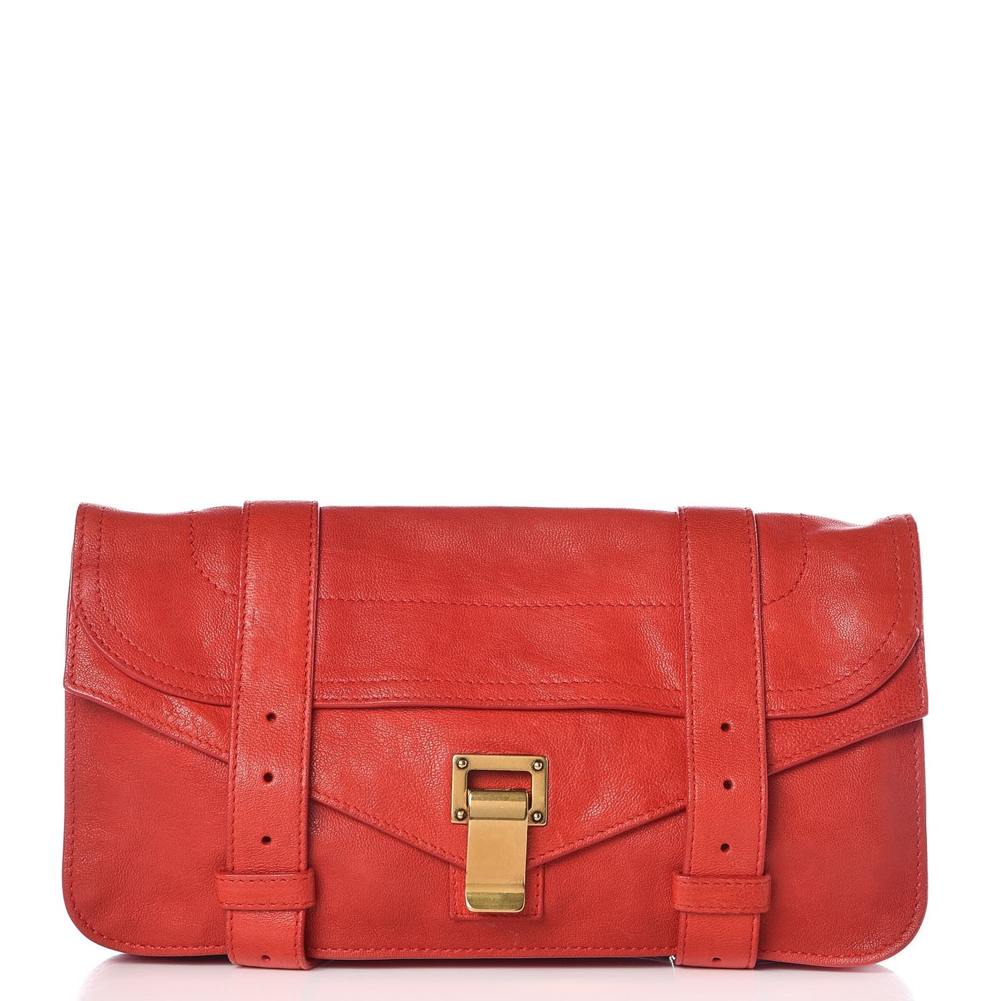 Lambskin PS1 Pochette Clutch Bright Red