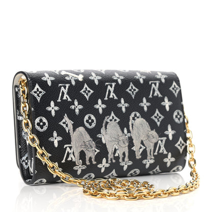 Louis Vuitton Catogram Twist Chain Wallet Black 3 of 9