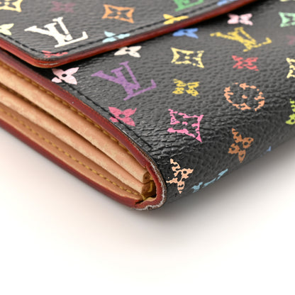 Louis Vuitton Monogram Multicolor Sarah Wallet Black 9 of 14