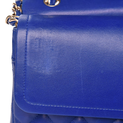 Chanel Lambskin Quilted Jumbo Double Flap Blue 10 of 22