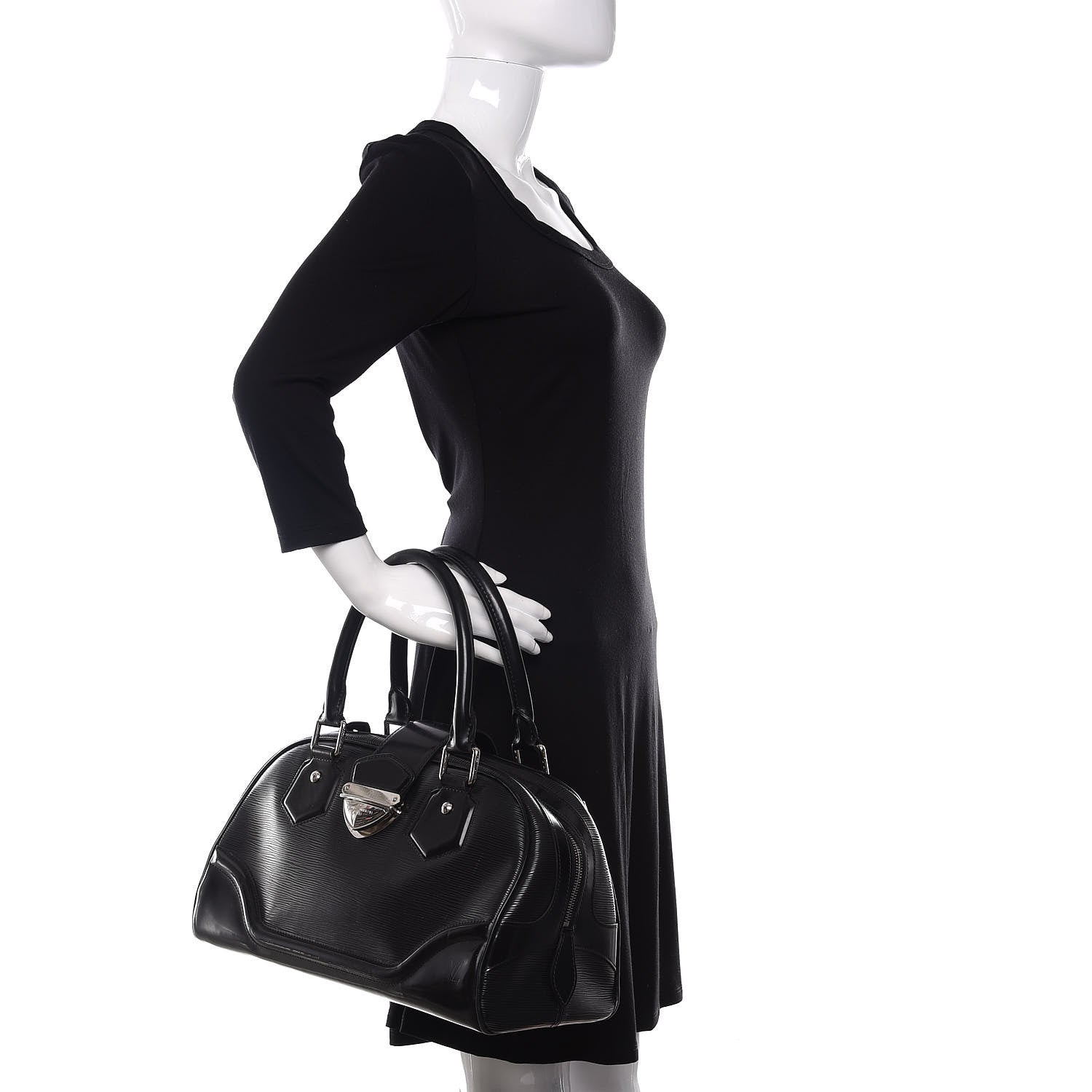 Louis Vuitton Epi Bowling Montaigne GM Black 2 of 9