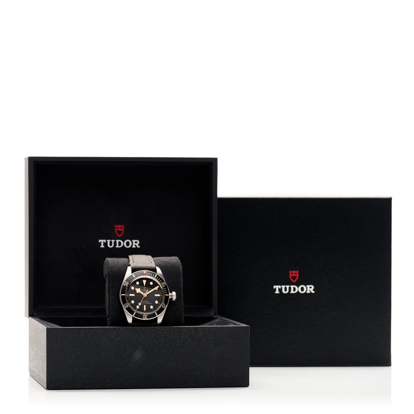 Stainless Steel Calfskin 39mm Black Bay Fifty Eight Automatic Watch Black 79030N