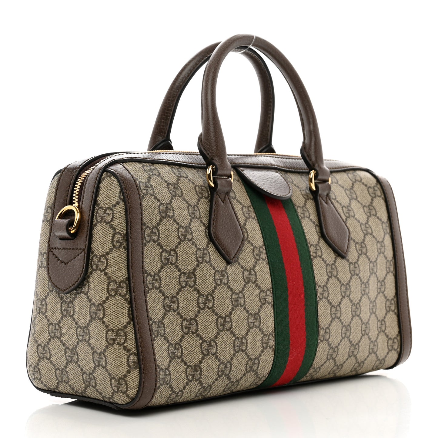 GG Supreme Monogram Web Medium Ophidia Boston Brown