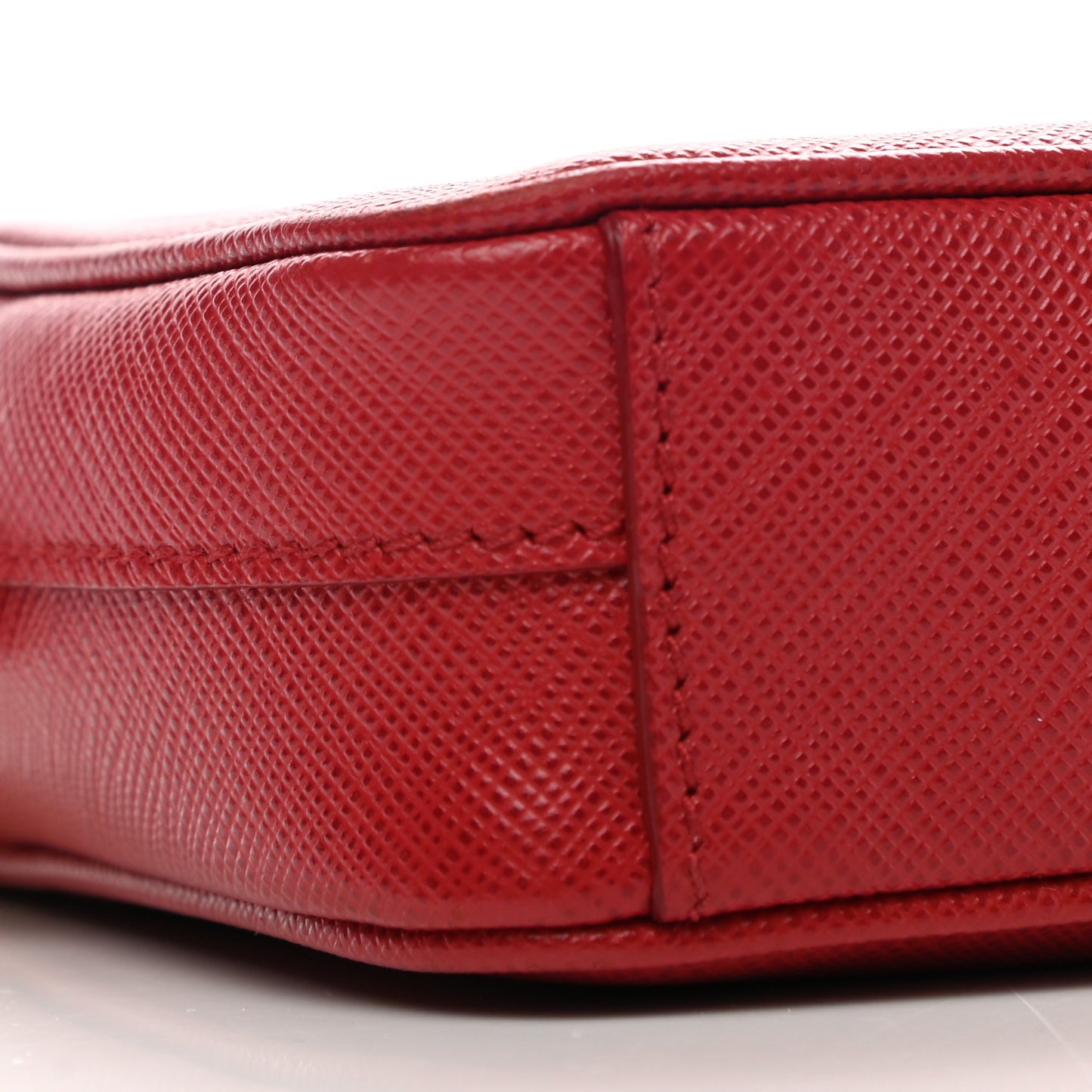Saffiano Mini Camera Crossbody Bag Fuoco