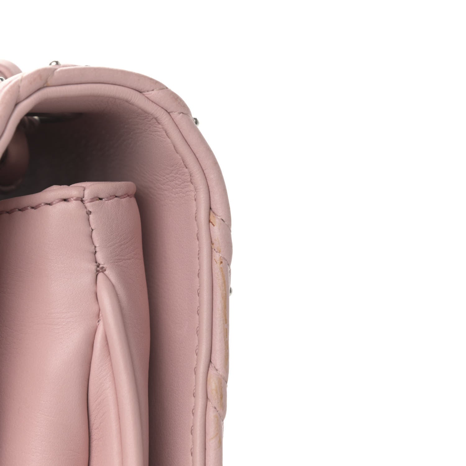 Chanel Calfskin Studded Chevron Quilted Flap Pink 13 of 13