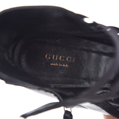 Gucci Nappa Kid Scamosciato Elastic Olimpia Open Toe Booties 40 Black 9 of 11