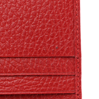 Gucci Pebbled Calfskin GG Marmont Card Case Hibiscus Red 14 of 15
