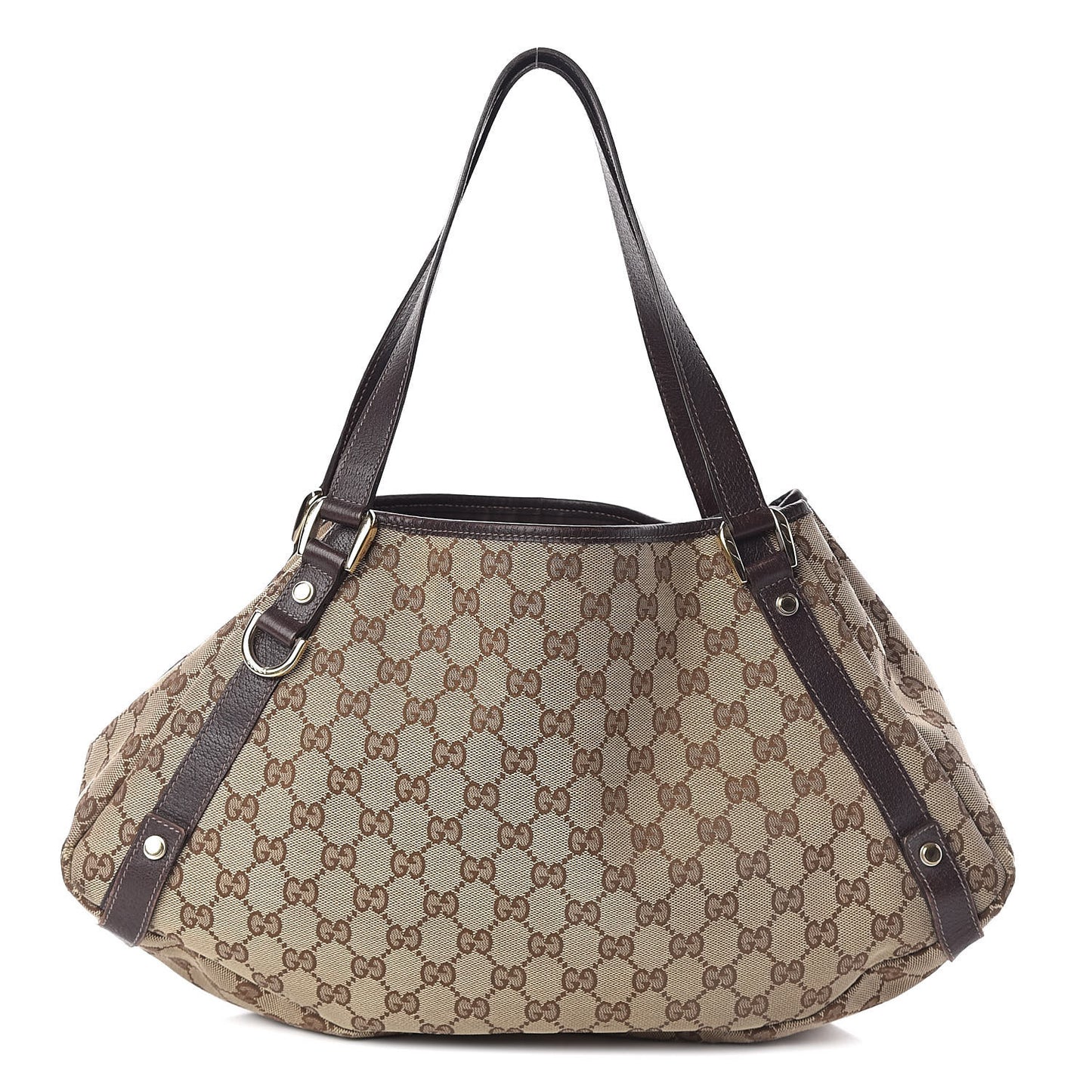 Monogram Medium Abbey Shoulder Bag Dark Brown