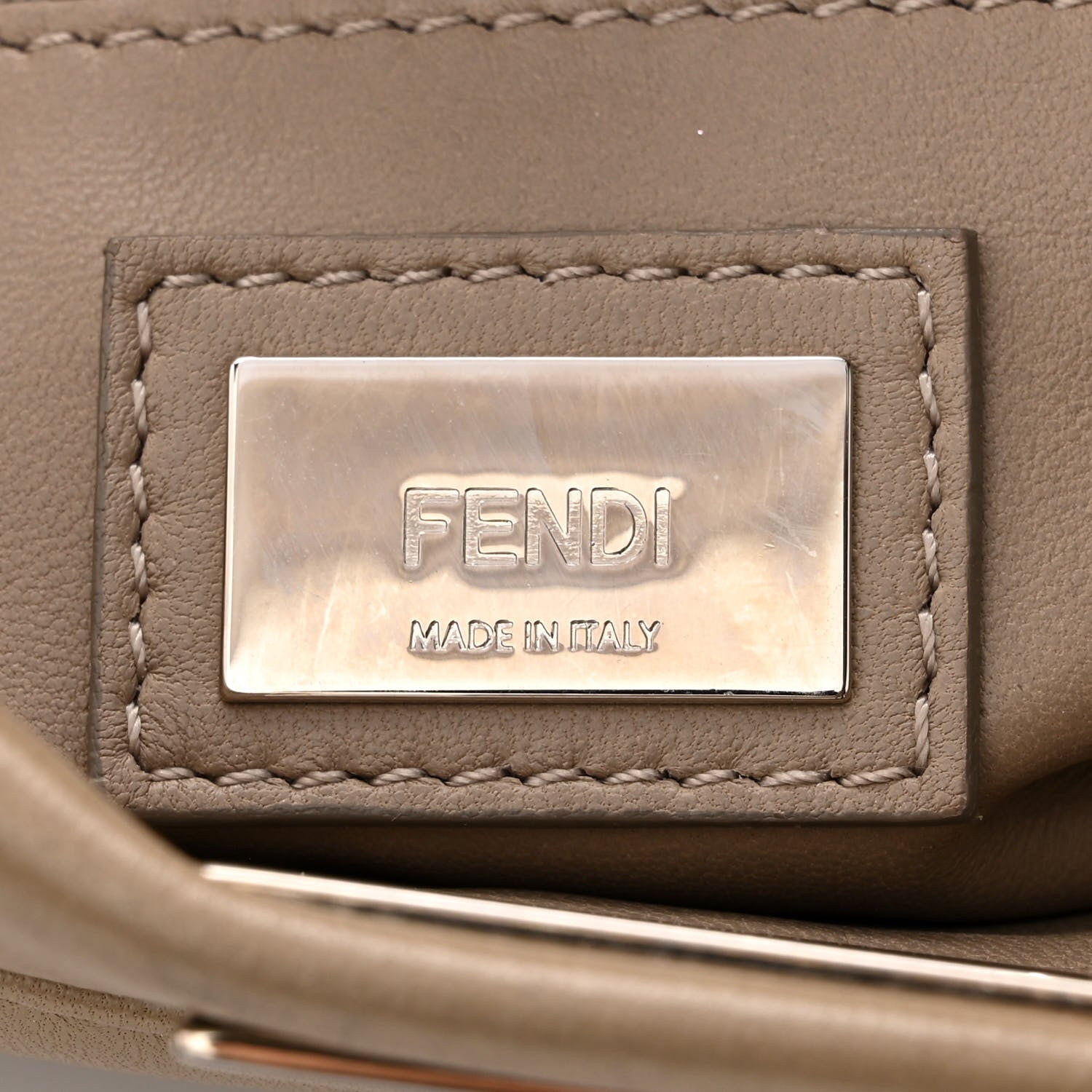 Fendi Nappa Mini Peekaboo Iconic Satchel Tortora 6 of 11