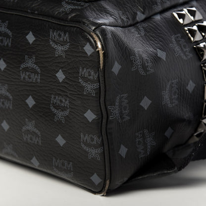 MCM Visetos Medium Side Studs Stark Backpack Black 9 of 9