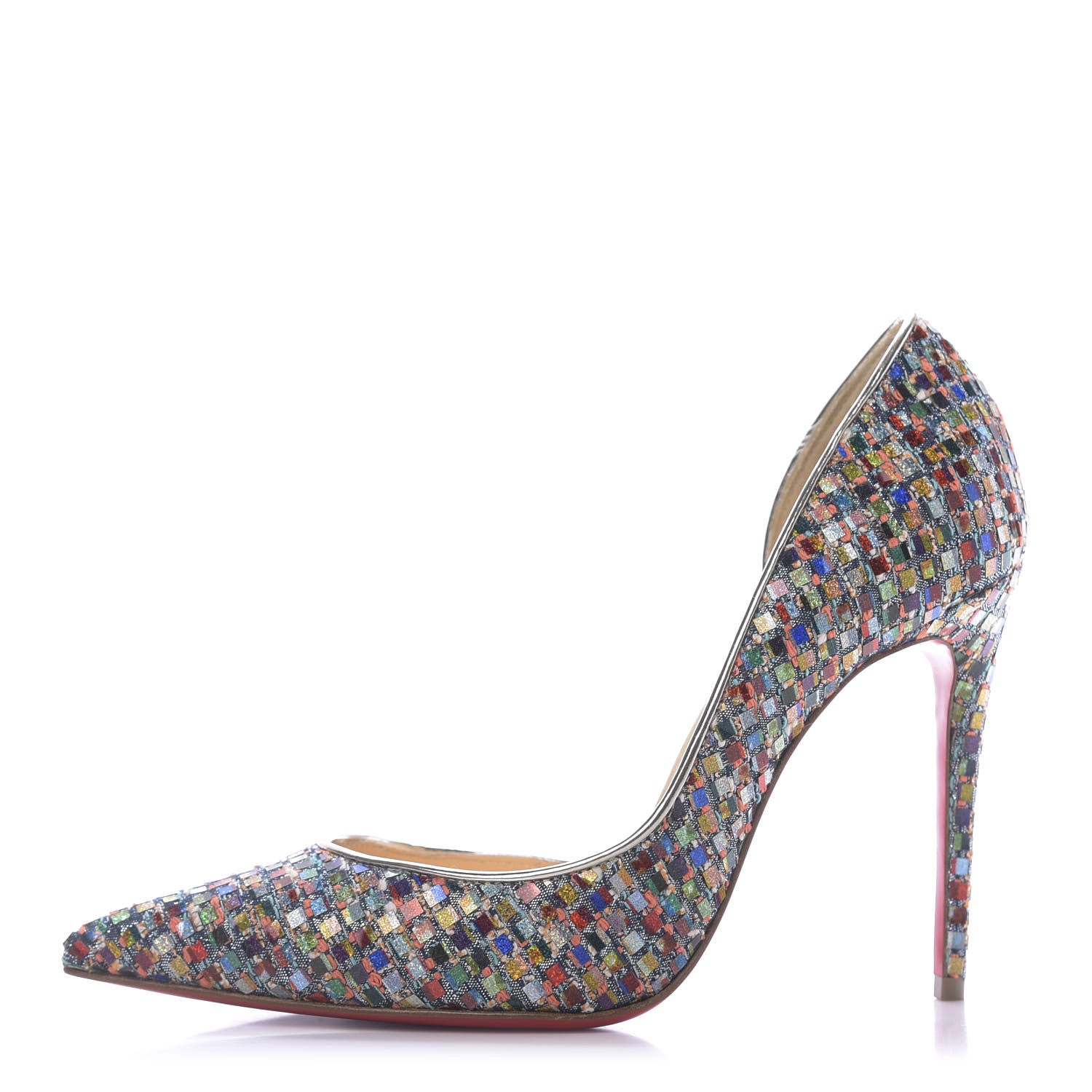 Christian Louboutin Tresse Vitraux Specchio Iriza 100 Pumps 35 Multicolor Silver 1 of 9