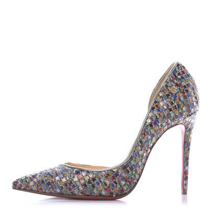 Christian Louboutin Tresse Vitraux Specchio Iriza 100 Pumps 35 Multicolor Silver 1 of 9