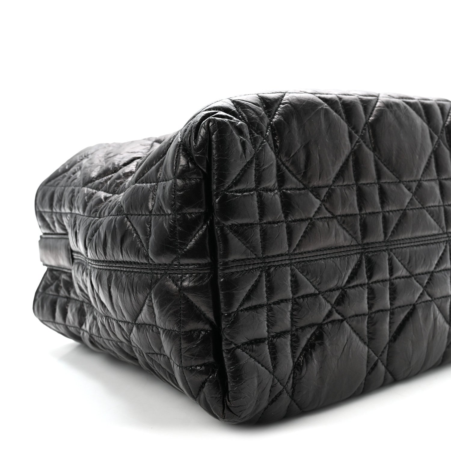 Christian Dior Crinkled Calfskin Macrocannage Medium Toujours Black 9 of 10
