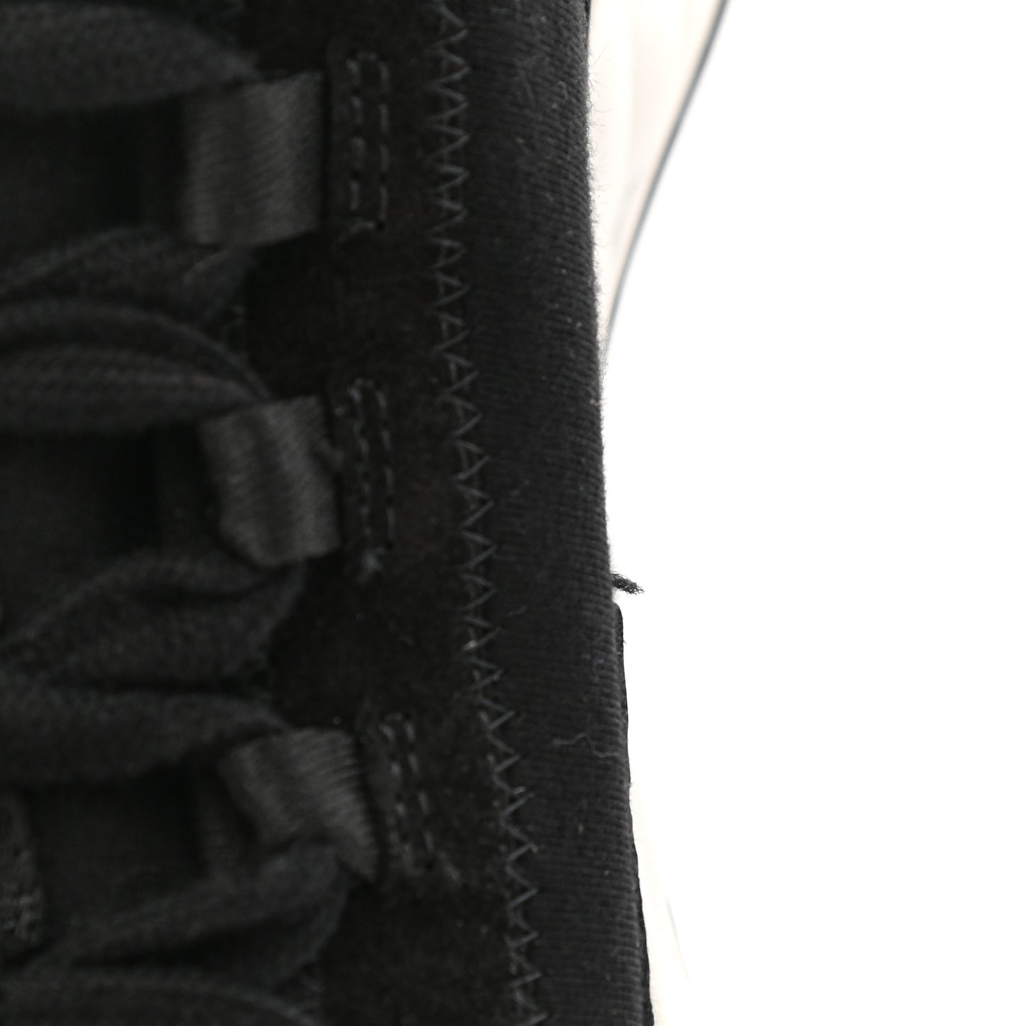 Velvet Calfskin Mixed Fibers CC Sneakers 38.5 Black