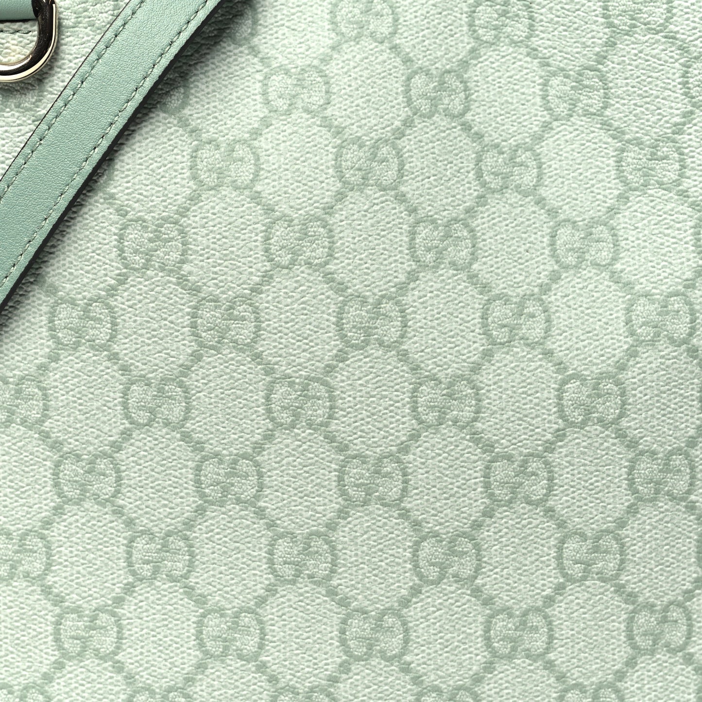 GG Supreme Monogram Emblem Small Shoulder Bag Sage Green