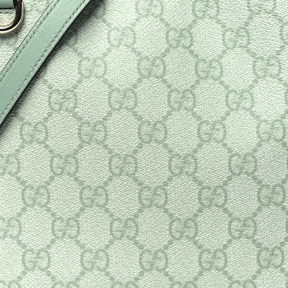 Gucci GG Supreme Monogram Emblem Small Shoulder Bag Sage Green 8 of 11