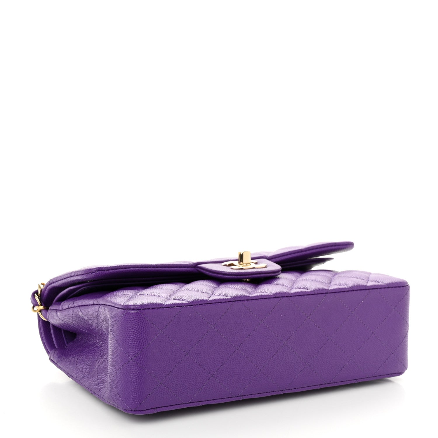 Chanel Caviar Quilted Small Double Flap Dark Purple 4 of 10