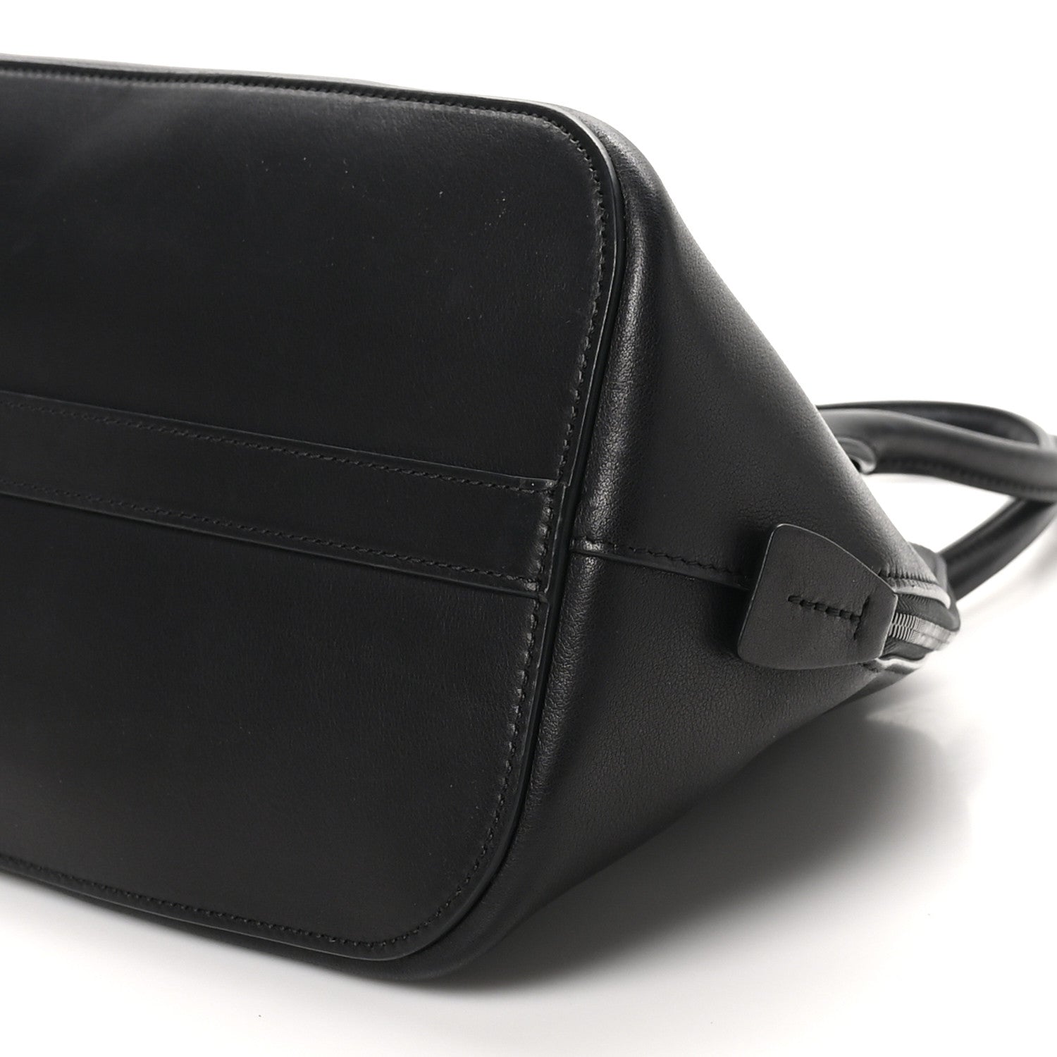 The Row Polished Saddle Calfskin Medium Devon Bag Black 15 of 17