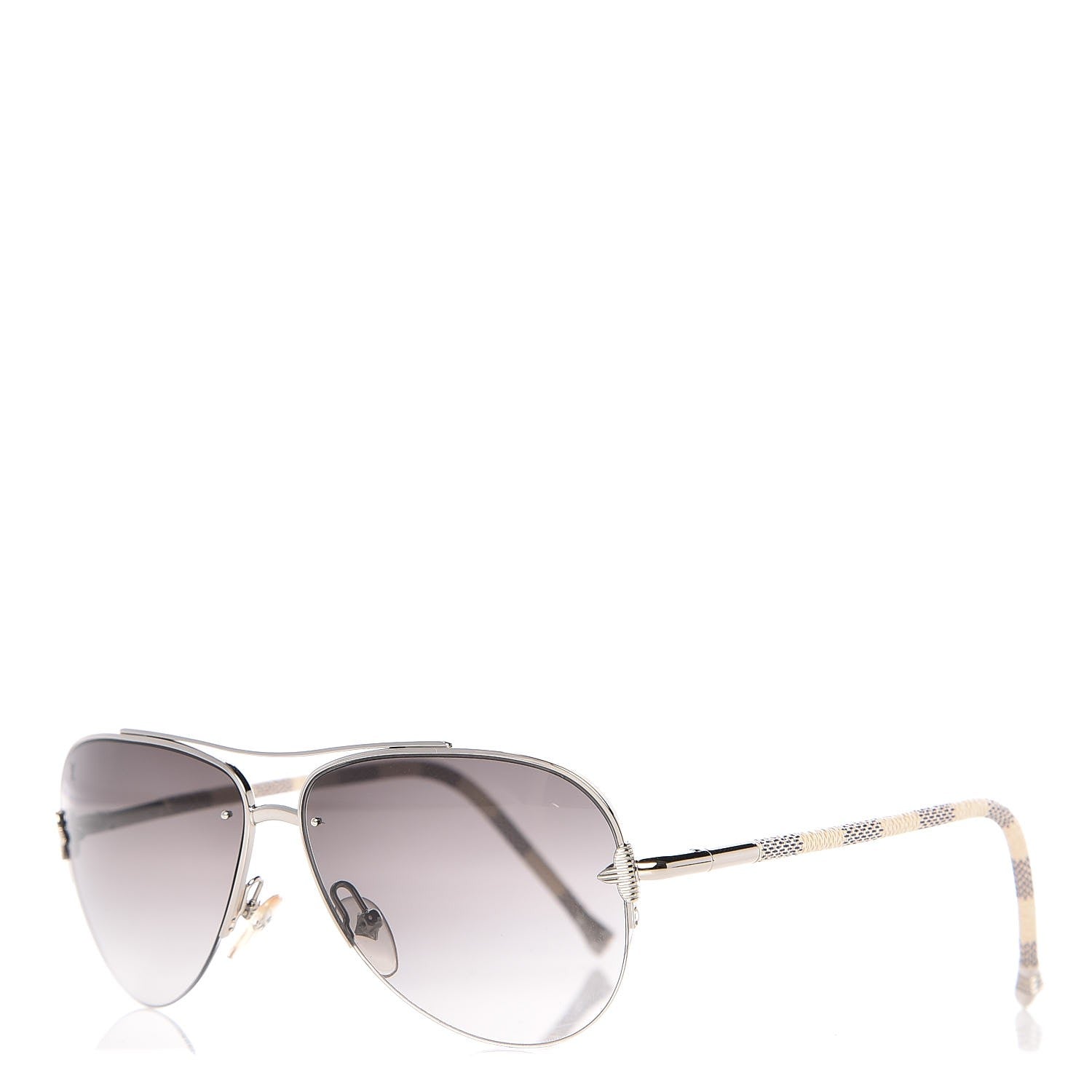 Louis Vuitton Damier Azur Petite Viola Pilote Aviator Sunglasses Z0570U 1 of 7