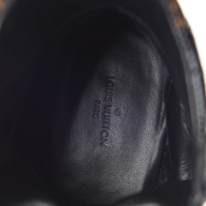 Louis Vuitton Suede Calfskin Reverse Monogram Laureate Platform Desert Boots 36 Black 9 of 9
