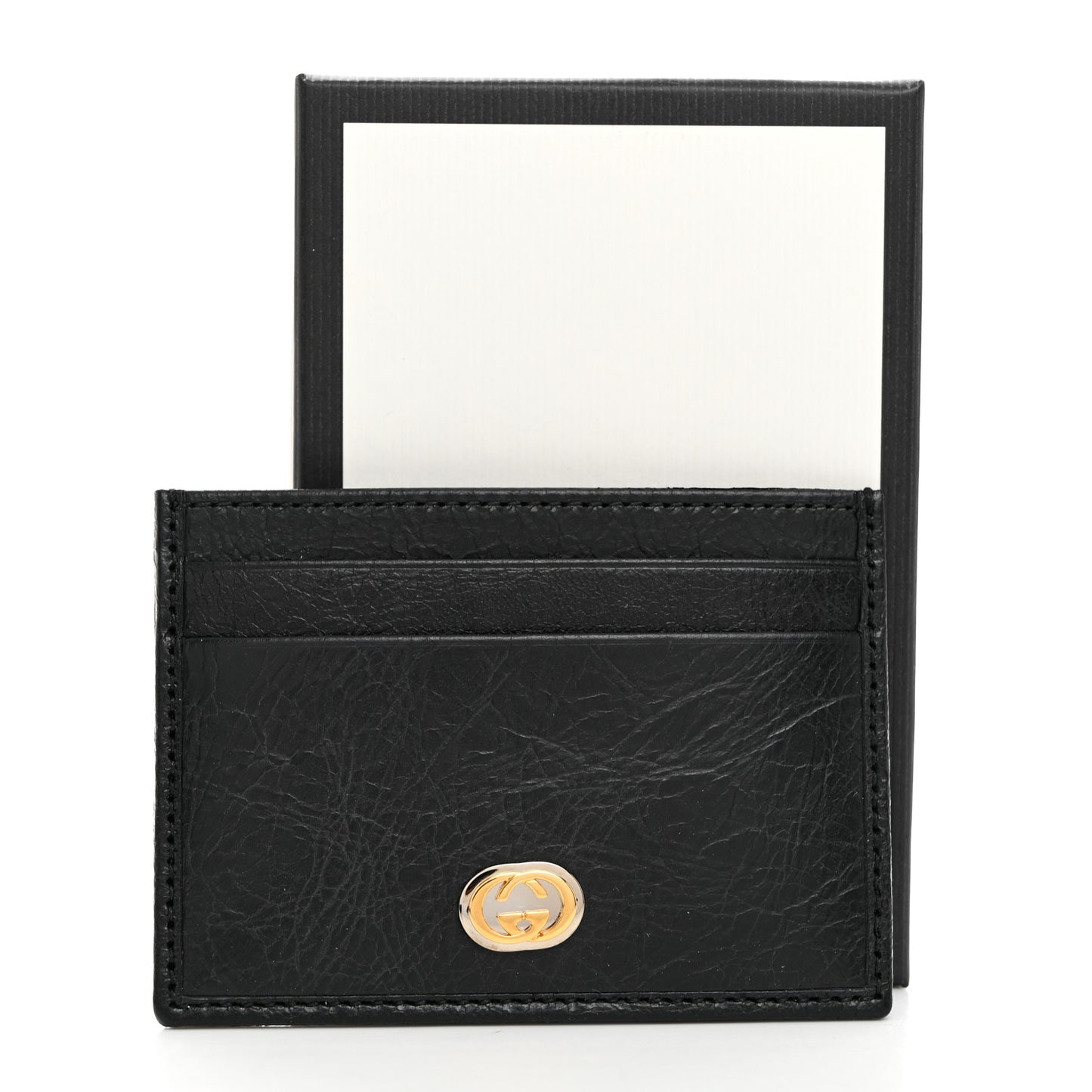 Azalea Calfskin Marina Card Holder Black