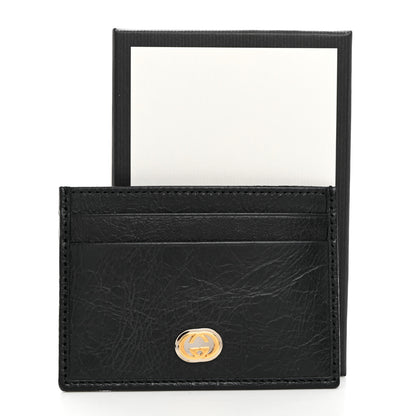 Gucci Azalea Calfskin Marina Card Holder Black 7 of 7