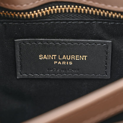 Saint Laurent Calfskin Y Quilted Monogram Toy Loulou Crossbody Bag Taupe 7 of 11